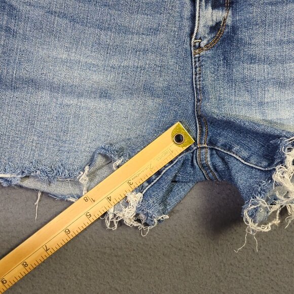 Judy Blue Jean Shorts Women's L Blue Denim Cutoff - Picture 5 of 9